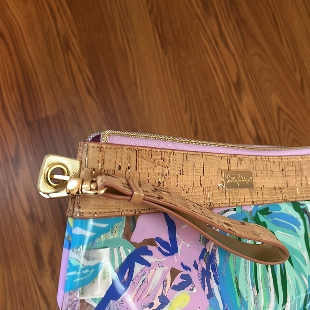 Lilly Pulitzer Multicolor Floral Large Clear Wristlet NWOT - Picture 10 of 11